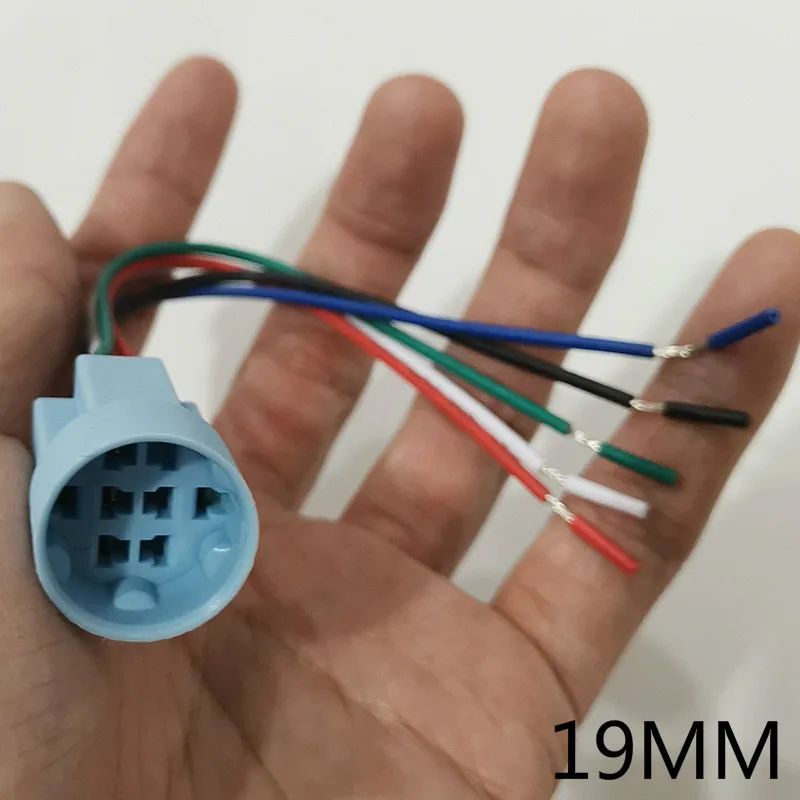Push Fit Connector - Кнопочный переключатель 19 мм, плоские штифты,