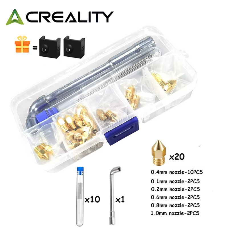 Creality Printer Ender 3 - CREALITY 20 шт. латунное сопло MK8