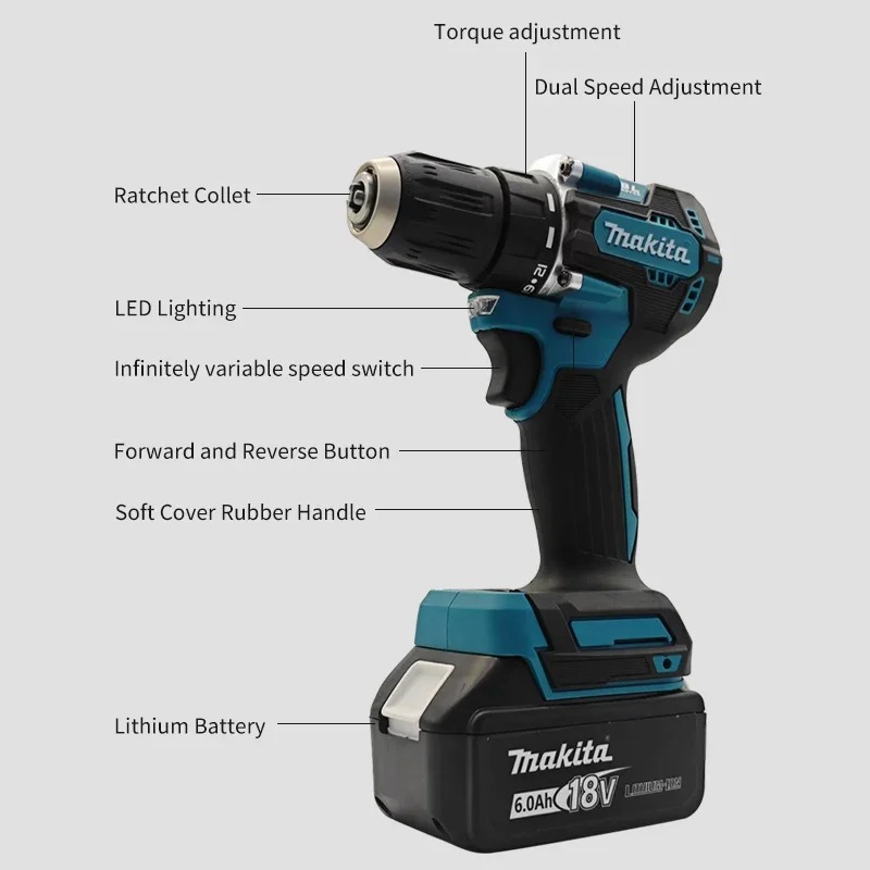Аккумуляторный ударный шурупов – обзор и цена Makita Drill Ddf484